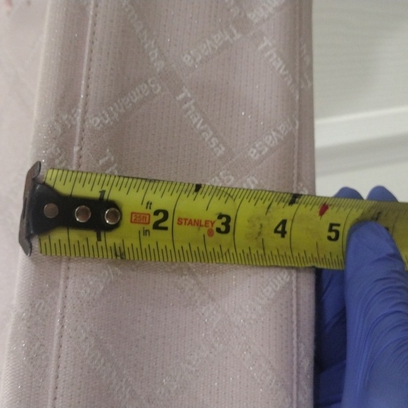 Samantha Thavasa Pink Quilted Tote Bag Handbag - Tan Wooden Handle - Like New - Picture 17 of 17